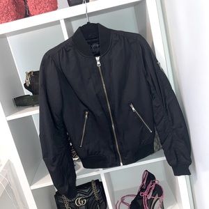 TOPSHOP black bomber jacket